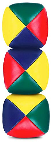 HiFEN® Set mit 3 klassischen Zirkus-Jonglierbällen, weich, glatt, langlebig, leicht zu greifen, mehrfarbig