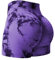 Yiifit Damen Nahtlose Scrunch Lächeln Kontur Yoga Laufen Sport aktiv Übung Fitness-Shorts Violet Medium