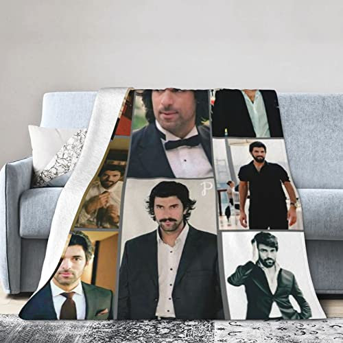 YINGD Engin Schauspieler Akyürek Decke, ultraweiche, leichte Flanell-Fleece-Überwurfdecke, warme Klimaanlagendecke für Couch, Sofa, Bett, 200 cm x 150 cm