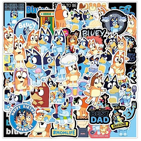 50 Stickers Colorful Aesthetic Vinyl/PVC Waterproof Decals for Water Bottle, Hydroflask, Guitar, Luggage, Phone, Case, Laptop, Skateboard, Gift for Kids, Teens, Boys and Girls …