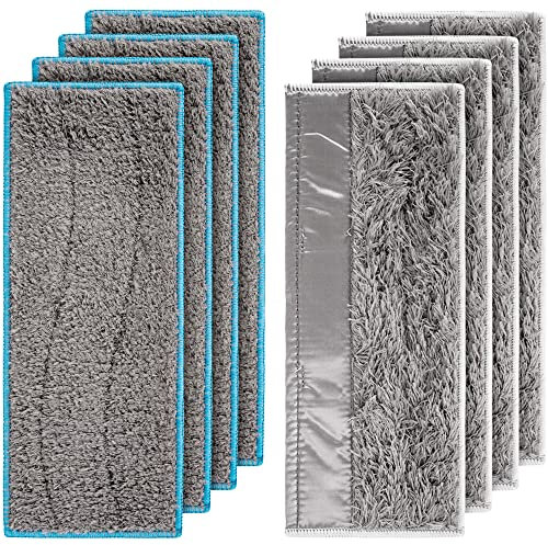 BlueStars M6 Mikrofaser-Wischpads für Nass- und Trockenwischer, kompatibel mit iRobot Braava Jet M6 (6110) (6012) (6112) (6113) – waschbare und wiederverwendbare Mikrofaser-Wischpads, 4 nasse Pads und