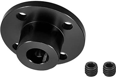 DMiotech 8mm Innen Durchmesser H13xD10 Flansch Kupplung Anschluss Starre Leitfaden Welle Unterstützung Kuppler Welle Kupplung mit Schrauben für DIY RC Modell Motoren Schwarz