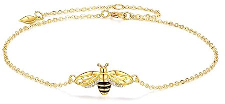 VONALA Biene Armbänder 925 Sterling Silber Vergoldet Armband Schmuck für Damen Mädchen