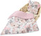 Babydecke Kuscheldecke Baby Decke Sommerdecke mit Baumwolle 75x60 cm + Kissen 30x30 cm - Kinderdecke Kinderwagen Blanket Babydecken Kinderwagendecke und Erstausstattung für Neugeborene und Kinder
