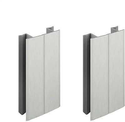 2x Jonction de plinthe 100mm finition aluminium brossé multi angle Angulaire Coin Cuisine Raccord Connecteur Pied de meuble Profil PVC Plastique