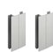 2x Jonction de plinthe 100mm finition aluminium brossé multi angle Angulaire Coin Cuisine Raccord Connecteur Pied de meuble Profil PVC Plastique
