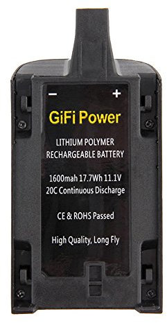 Keppy - Batería de repuesto de 11,1 V, 1600 mAh, Li-Po, 20 C, 3S, para Drone Parrot Bebop 3.0