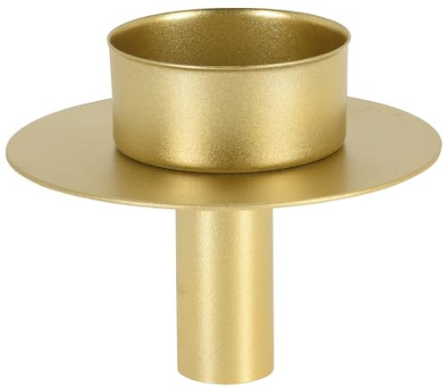 MIJOMA Stylish Candle Holder for Wine Bottles - Elegant Table Decoration, Metal Candle Holder, Ideal for Candlelight Dinners, Dinner Parties and Festive Occasions (Gold, for Tea Light)