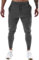VIGVAN Jogginghose Herren Sporthose Baumwolle Trainingshose Fitness Hose Lang Freizeithose Slim Fit Joggers Pants (M, Dunkelgrau-1)