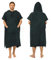 Zingtto Surf Poncho Wickelmantel, extra groß, dick, Handtuch-Poncho für Damen und Herren, mit Kapuzentasche für Strand, Schwimmen, 119,4 x 94 cm, Schwarz