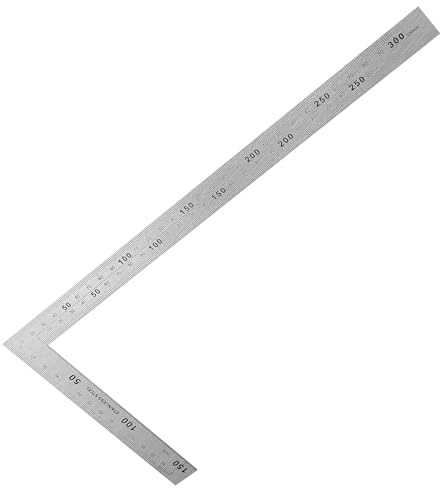 Istloho Metall Messwinkel, Rahmenwinkel Lineal, 150x300mm, Edelstahl