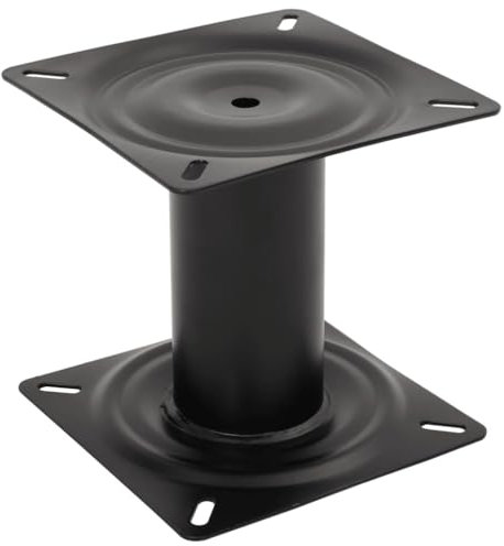 vidaXL Stuhlfuß, Bootssitz Podest Sockel, Sitzkonsole für Flachbodenboot Kanus, Stuhlbein Sitzbein, Schwarz 18cm Pulverbeschichteter Stahl