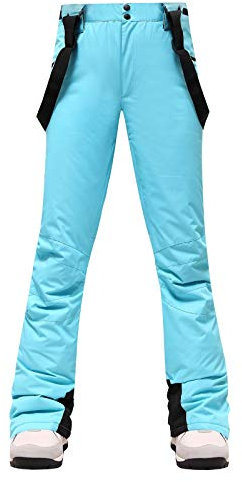 Skihose Damen Winter Arbeitshose Damen Schneehose Winddicht Softshellhose Damen Wasserdicht Atmungsaktiv Skihose Trainingshose Damen Ski Schneehose, himmelblau, M