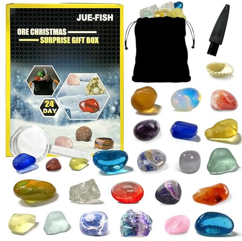 Adventskalender 2024 edelsteine, adventskalender edelsteine, Weihnacht Geschenk für Jungen, Mädchen