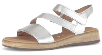 Gabor Damen Sandaletten, Frauen Sandalen,Moderate Mehrweite (G),Sommerschuhe,Freizeitschuhe,offene Schuhe,Puder (S.Holz),37.5 EU / 4.5 UK