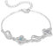 Armband Damen Schmuck Frauen Geschenk - Vierblättriges Kleeblatt Personalisierte Schmuck Armbänder Charms Bracelet Geburtsstein Weihnachten Geschenk für Sie Mama Freundin (2 Namen 2 Geburtssteine)