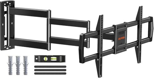 ELIVED 762mm Long Arm TV Wall bracket for Most 42-75 Inch TVs, Long Extension Corner TV Mount, Full Motion Wall Mount Bracket Swivel and Tilt, Holds up to 45KG. Max VESA 600x400mm