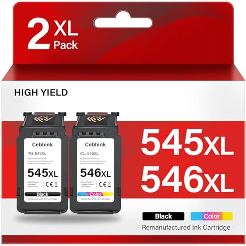 PG-545 CL 546 Ersatz für Canon Druckerpatronen 545 546 für Canon 545 XL Schwarz 546 XL Farbe Kompatibel mit Canon Pixma TS3350 TS3450 TS3150 TR4500 MX495 Patronen, 545xl 546xl Multipack