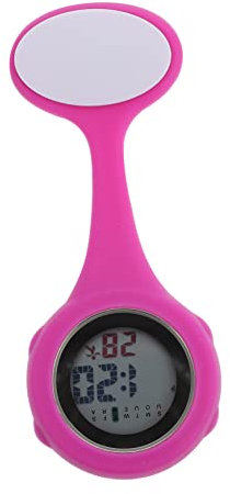 CLISPEED Montre Infirmière à Motif Épingle Silicone Montre De Poche Flexible à Suspendre avec Affichage Heure Et Date