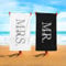 PTNQAZ Strandtuch mit Aufschrift Mr & Mrs, Geschenk für Flitterwochen, 2 Stück, für Liebhaber, Sommerstimmung, Hochzeitsgeschenk, personalisiertes Badetuch, Pool, Strandtuch für Erwachsene, Damen