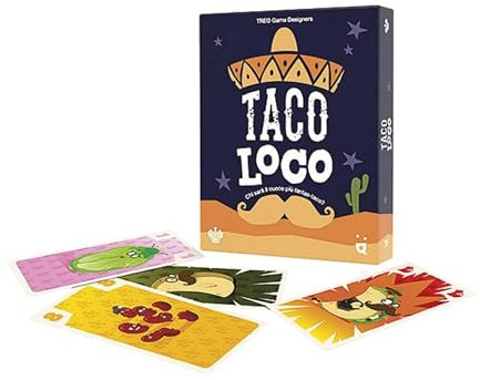 Helvetiq Taco Loco, juego de cartas de bolsillo en italiano – frenético para 2 – 5 jugadores, a partir de 7 años, desafío de reflejos y rapidez para preparar tacos perfectos antes de los oponentes