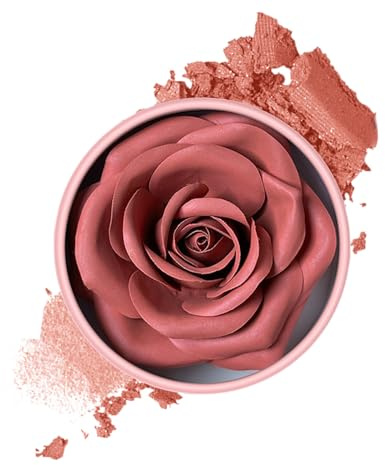 Rose Blush Makeup - 3D Flower Petal Cheek Rouge, formula costruibile leggera | Colore del viso di lunga durata per le ragazze festa sembra eventi di raccolta elegante finitura radiosa
