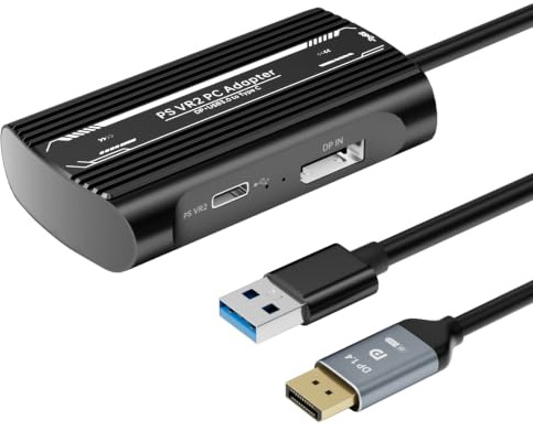 YCE PSVR2 PC Adapter for PlayStation VR2 and AR Glasses | Compatible with portable monitors. Includes a DP 1.4 cable and power adapter for easy connection and stable performance.