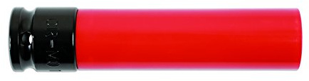 Laser 6908 Alloy Wheel Nut Socket 17mm x 130mm, Red