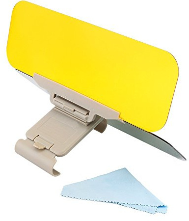 2-in-1 Auto Blendschutz Sonnenblende Tag und Nacht Blendschutz, Anti-Blenden und Anti-UV Auto Windschutzscheibe Visier