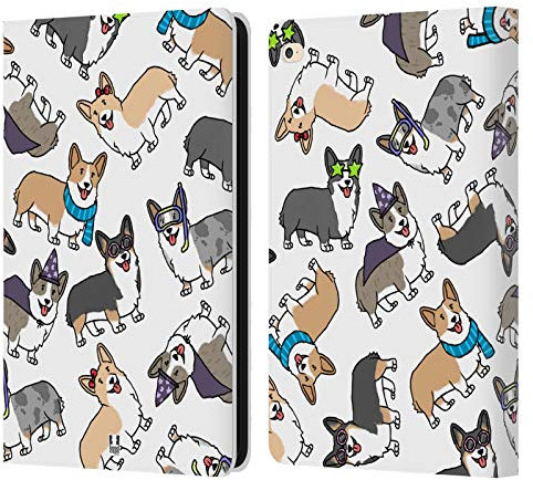 Head Case Designs Corgi Razze di Cani Pattern Custodia Portafoglio in Pelle Compatibile con Apple iPad Air 2 (2014)