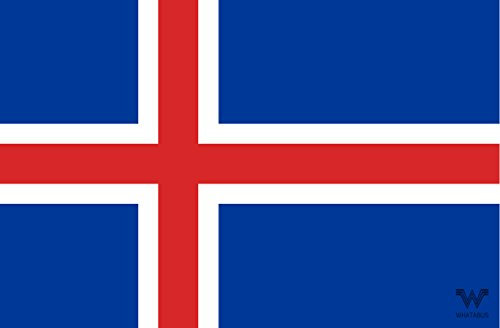 Island Flagge Aufkleber - Länderflagge als Sticker 8,5 x 5,5 cm