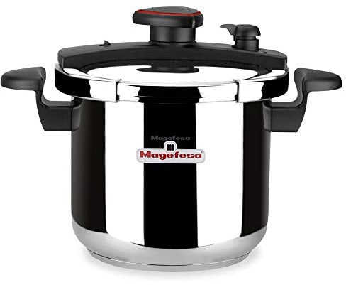 Magefesa Astra - Autocuiseur Rapide 6L, Acier Inoxydable 18/10, Économie d'Énergie, Fermeture Confortable et Facile, Cuisine Saine, Compatible avec l'Induction