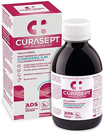 Curasept ADS Clorexidina 0,20% Clorobutanolo Collutorio Lenitivo 200 ml