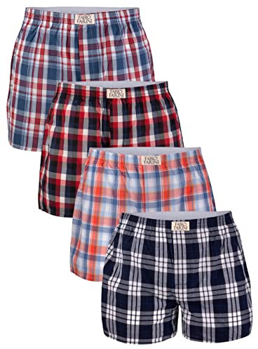 Fabio Farini - 4 er Boxershorts Webboxer Herren Boxer Shorts Unterhose Unterwäsche Baumwolle - 24 M