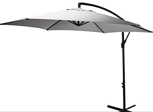 Pro Garden Parasol déporté d300cm gris clair
