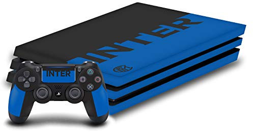 Head Case Designs Licenza Ufficiale Inter Milan Blu E Nero Logo Pieno Vinile Sticker Gaming Pelle Adesivo Compatibile con Sony Playstation 4 PS4 PRO Console And DualShock 4 Controller
