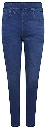 M17 Damen Denim Jeans Jeggings Sculpt Pull On Skinny Fit Casual Baumwolle Hose Hose mit Taschen, Indigo, EU 44(UK 16)