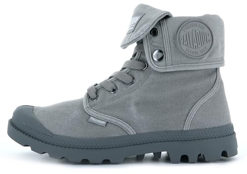 Palladium Women's Baggy Canvas Boot, Titanium/High Rise, 5.5 M