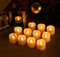 Anstore 12 LED Teelichter mit Timer, LED Flammenlose Kerzen, Flackern Teelichter, Elektrische Kerze Lichter batteriebetriebene Kerzen, 6 Stunden an und 18 Stunden aus, 3.2x3.6 cm
