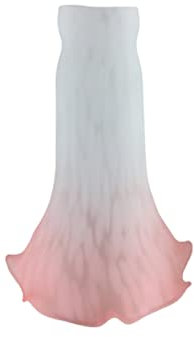 Vetro di ricambio paralume per applique abat-jour e lampadari bianco rosa flute Made in Italy