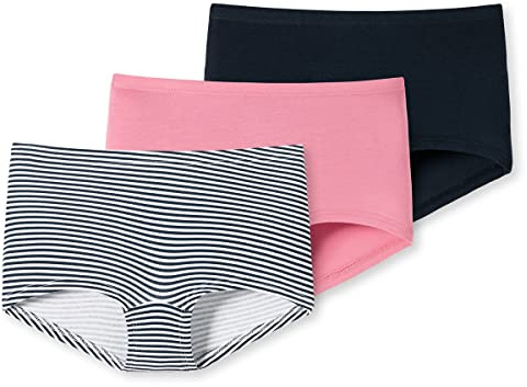 Schiesser Mädchen 3 Pack Unterwäsche Shorts weiches Bündchen - 95/5 Organic Bio Baumwolle - Größe 140 bis 178