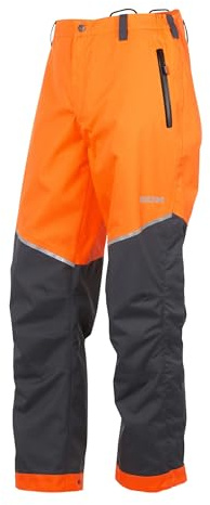 KOX Regenhose wasserdicht/Outdoorhose Aquatex 2.0 Orange/Grau Größe 62/64