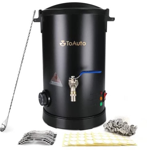 TOAUTO WMF-5L Wax Melter for Candle Making - Candle Wax Melting Pot with Faster Pour Spout and Temperature Controller, No Cloggy and Easy Clean Up