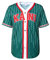 Karl Kani Herren KM223-045-1 Serif Pinstripe Baseball Shirt XL Dark Green/red/White