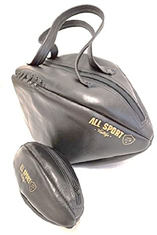 ALL SPORT VINTAGE - St. Valentin-Black Duo Damen Handtasche + Tragetasche - Rindsleder -55x30 cm- handgenäht - französische Marke.