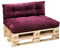 XDREAM Garden Sitzkissen für Europaletten Bordeauxrot | Palettensitzkissen | hochwertige Polster für Europaletten | Palettenkissen Indoor & Outdoor | Made in EU | 120 x 80 cm