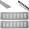 HOOZ Lot de 4 grilles d'aération en aluminium pour une ventilation idéale - Pour cuisine, salle de bain, toilettes, garage et salon, 60 cm - Aluminium