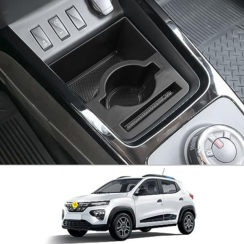 CDEFG Kompatibel mit Dacia Spring Electric EV 2021-2024 2025 Mittelkonsole Organizer Aufbewahrungsbox Spring EV Aufbewahrung Auto Center Console Getränkehalter Spring 2024 Zubehör