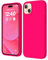 COFFKER Compatible with iPhone 15 Case Liquid Silicone Phone Case for iPhone 15 6.1 inch Neon Pink | Full Body, Shockproof, Protective Cover, Soft Microfiber Lining, Slim, Thin