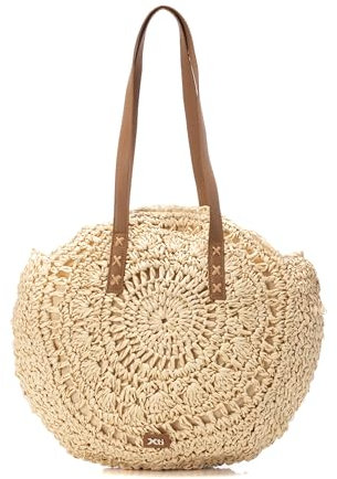 XTI Damen 184284 Schultertasche, beige